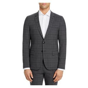 HUGO Mens Boss Red Label Anfred Gray Single Breasted Suit Jacket 42L